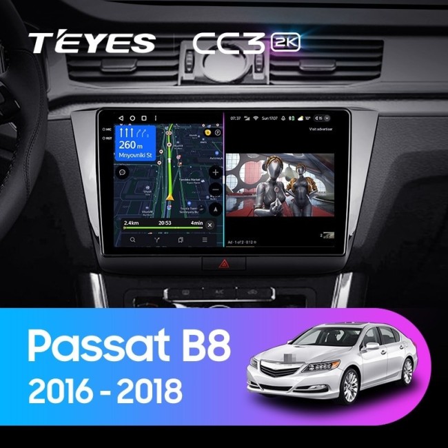 Штатная магнитола Teyes CC3 2K 3/32 Volkswagen Passat B8 (2016-2018)