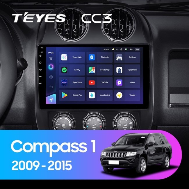 Штатная магнитола Teyes CC3 6/128 Jeep Compass 1 MK (2009-2015)