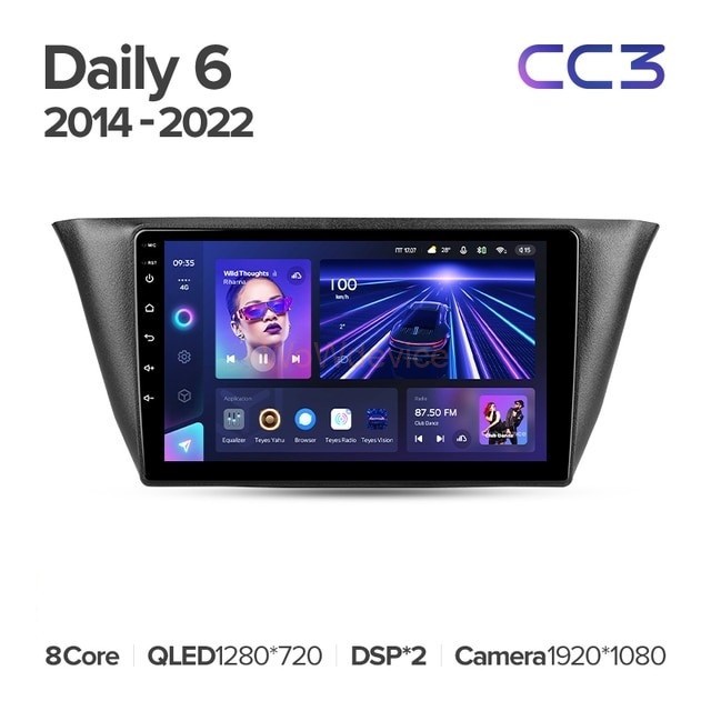 Штатная магнитола Teyes CC3 4/64 Iveco Daily 6 (2014-2022)