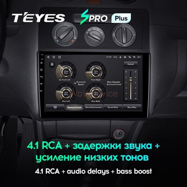 Штатная магнитола Teyes SPRO Plus 3/32 Volkswagen Caddy 2K (2004-2010)