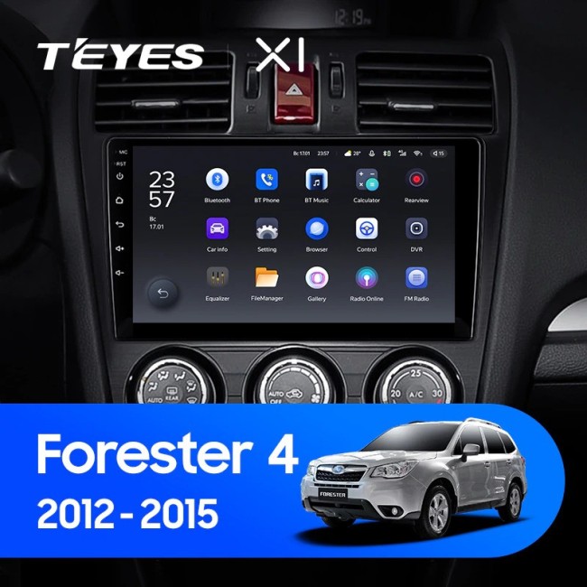 Штатная магнитола Teyes X1 4G 2/32 Subaru Forester 4 SJ (2012-2015) Тип-B