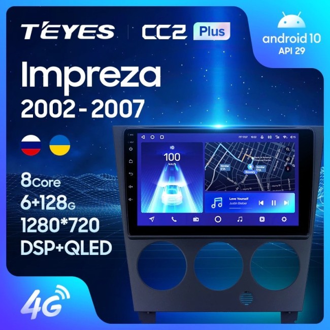 Штатная магнитола Teyes CC2 Plus 3/32 Subaru Impreza GD GG 2002-2007
