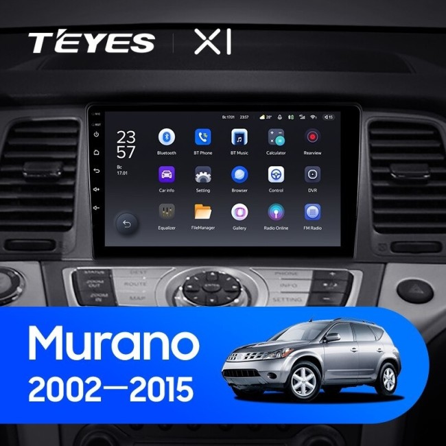 Штатная магнитола Teyes X1 4G 2/32 Nissan Murano Z50 (2002-2015)