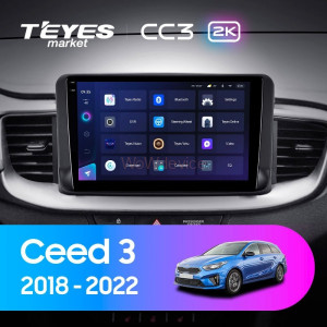 Штатная магнитола Teyes CC3 2K 6/128 Kia Ceed 3 CD (2018-2022)