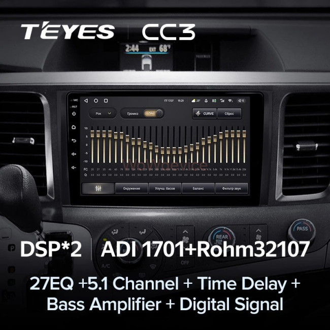 Штатная магнитола Teyes CC3 3/32 Toyota Sienna 3 XL30 (2010-2014) Штатная магнитола Teyes CC3 3/32 Toyota Sienna 3 XL30 (2010-2014)