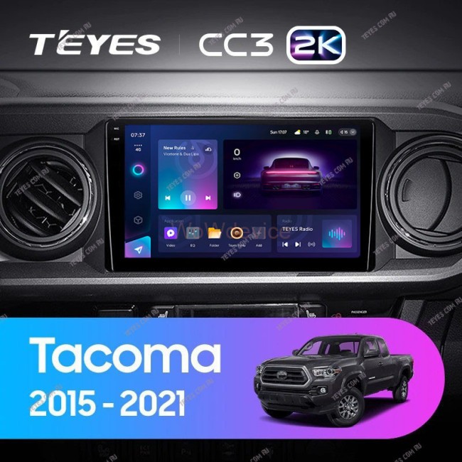 Штатная магнитола Teyes CC3 2K 360 6/128 Toyota Tacoma N300 (2015-2021)