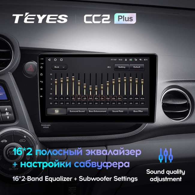 Штатная магнитола Teyes CC2 Plus 6/128 Honda Insight 2 LHD (2009-2014)