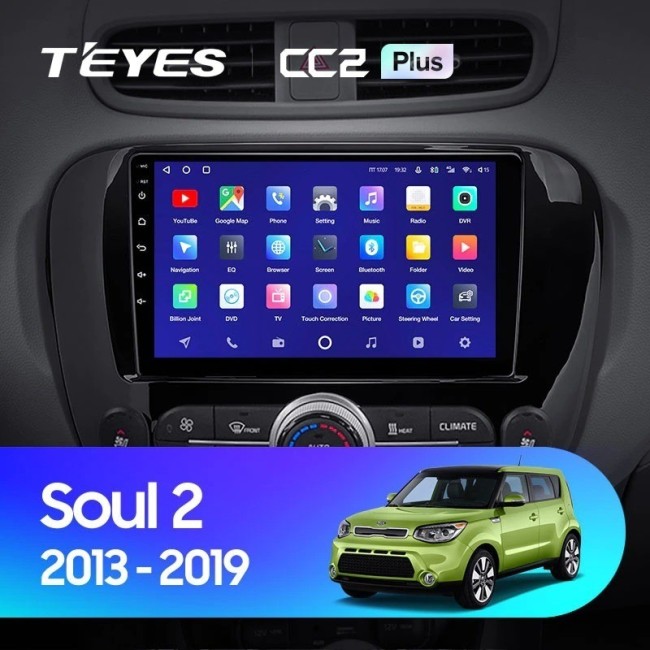 Штатная магнитола Teyes CC2 Plus 6/128 Kia Soul 2 PS (2013-2019) F2