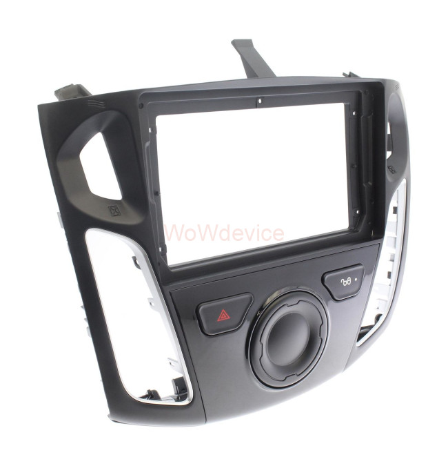 Рамка магнитолы 9.0" (цв.Черный) для FORD Focus 2011-2019 ver.1