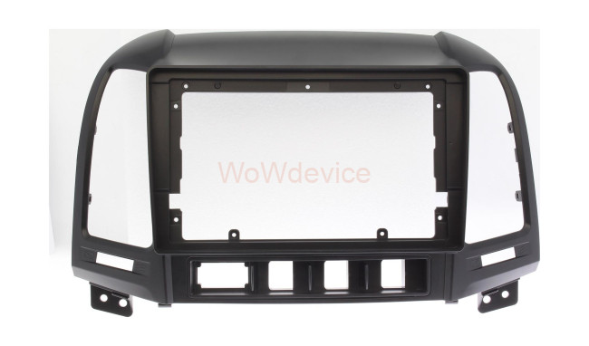 Рамка магнитолы 9.0" (цв.Черный) для HYUNDAI Santa Fe 2006-2012 Левый руль