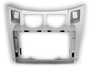 Рамка магнитолы 9.0" (цв.Серебро) для TOYOTA Yaris,Vitz, Platz 2005-2010