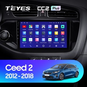 Штатная магнитола Teyes CC2 Plus 6/128 Kia Ceed 2 JD (2012-2018)