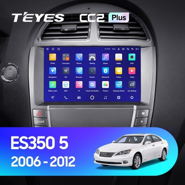 Штатная магнитола Teyes CC2L Plus 1/16 Lexus ES350 5 XV40 (2006-2012) (АB) Тип-А