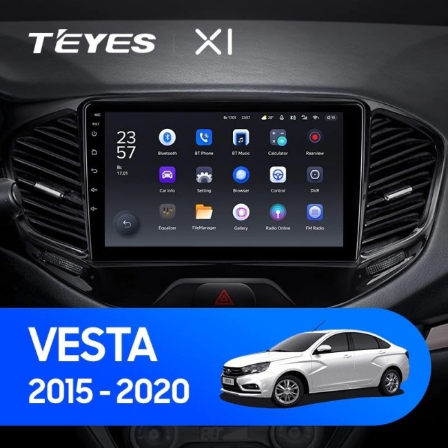 Штатная магнитола Teyes X1 4G 2/32 LADA Vesta Cross Sport (2015-2019)