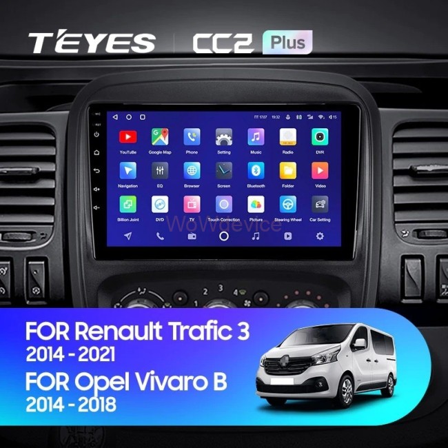 Штатная магнитола Teyes CC2 Plus 3/32 Renault Trafic 3 (2014-2021)