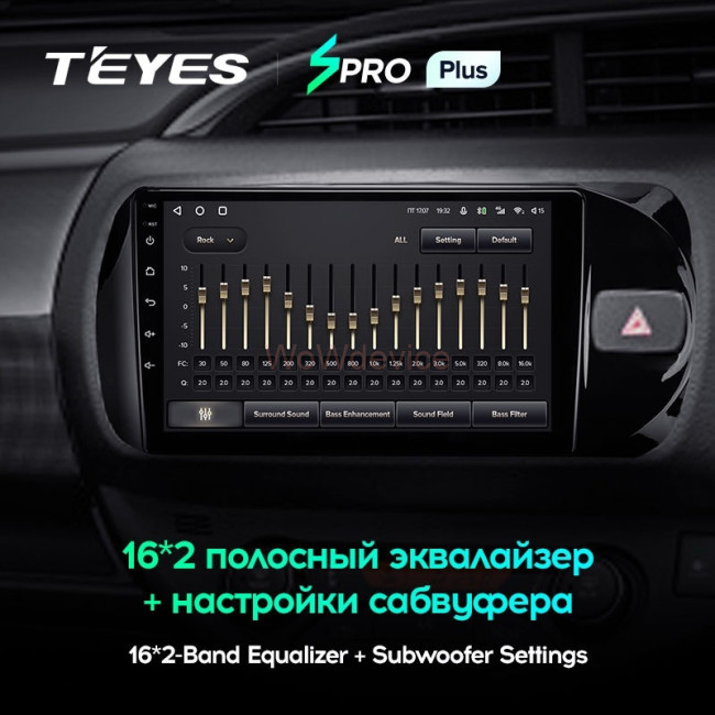 Штатная магнитола Teyes SPRO Plus 4/64 Toyota Vitz III XP130 (2014-2019) Правый руль
