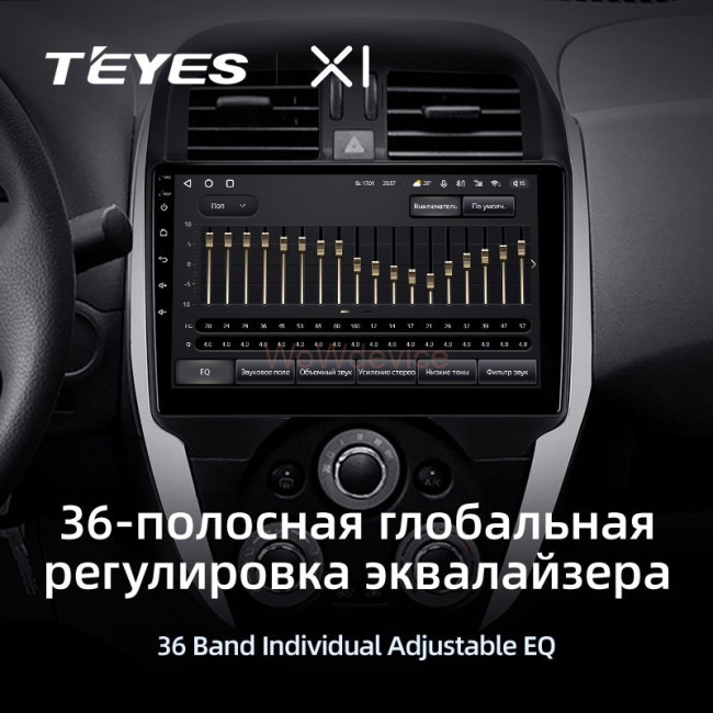 Штатная магнитола Teyes X1 4G 2/32 Nissan Sunny (2014-2019) F1