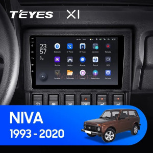Штатная магнитола Teyes X1 4G 2/32 LADA Niva (1993-2020)