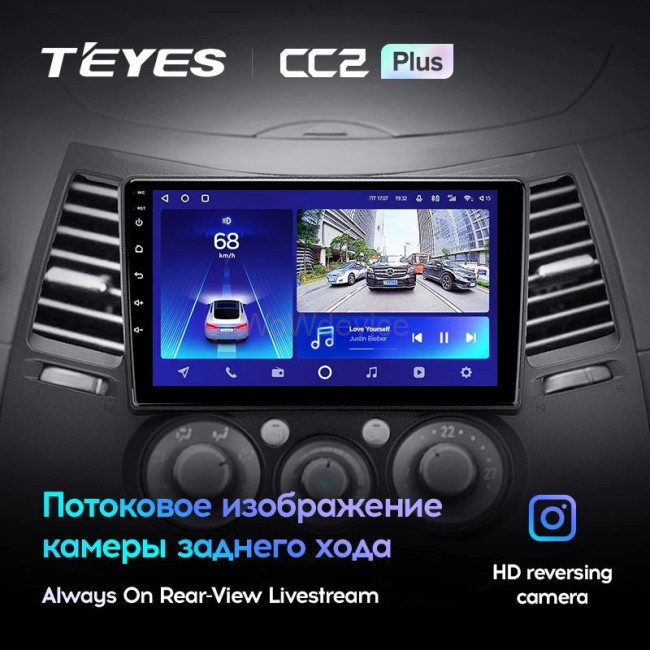 Штатная магнитола Teyes CC2L Plus 1/16 Mitsubishi Grandis 1 (2003-2011) F2