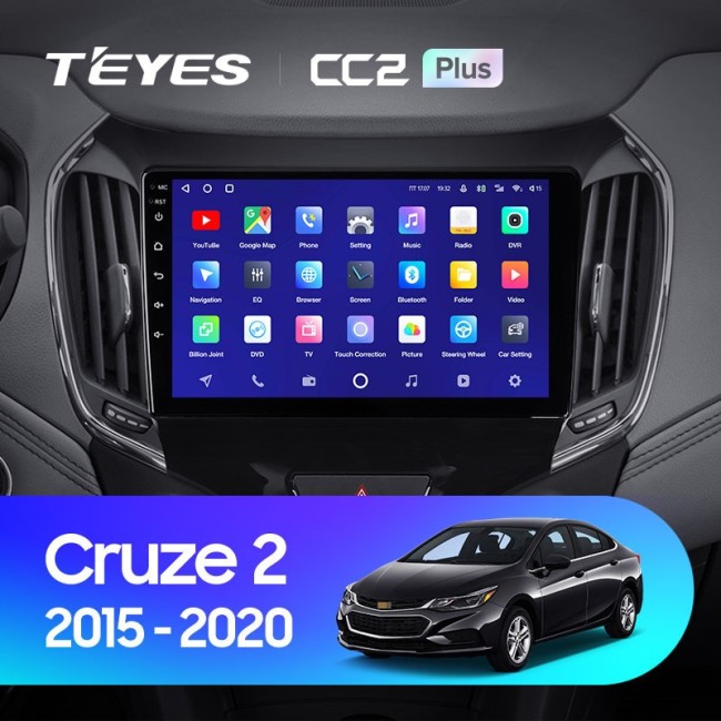 Штатная магнитола Teyes CC2 Plus 6/128 Chevrolet Cruze 2 (2015-2020)