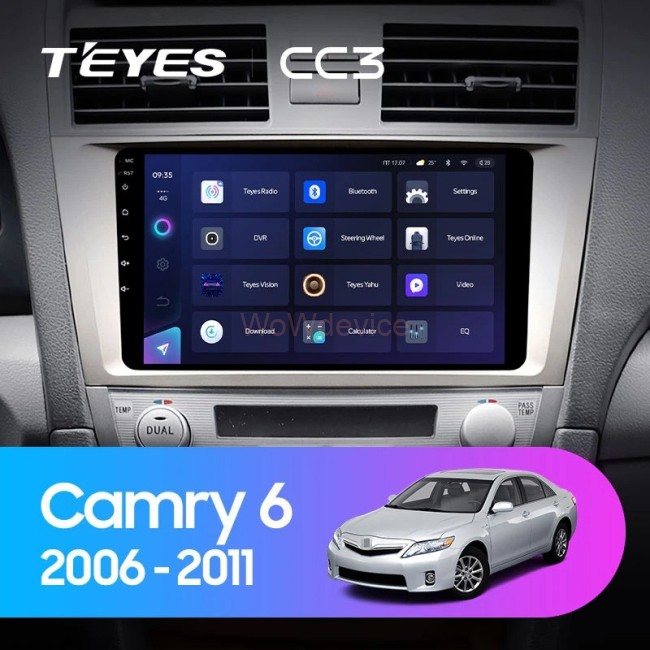 Штатная магнитола Teyes CC3 6/128 Toyota Camry 6 XV 40 50 (2006-2011) F2