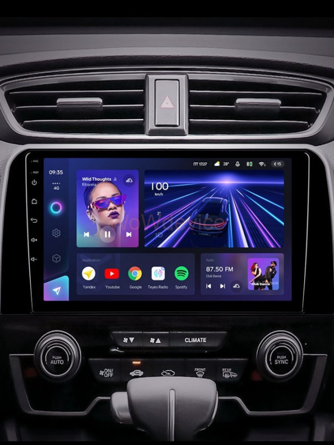 Штатная магнитола Teyes CC3 4/64 Honda CR-V 5 RT RW (2016-2018)