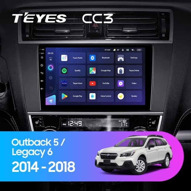 Штатная магнитола Teyes CC3 4/64 Subaru Outback 5 (2014-2018)