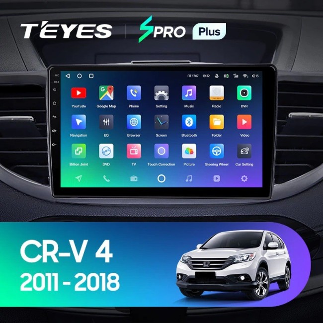 Штатная магнитола Teyes SPRO Plus 4/64 Honda CR-V 4 RM RE (2011-2015) Тип-A