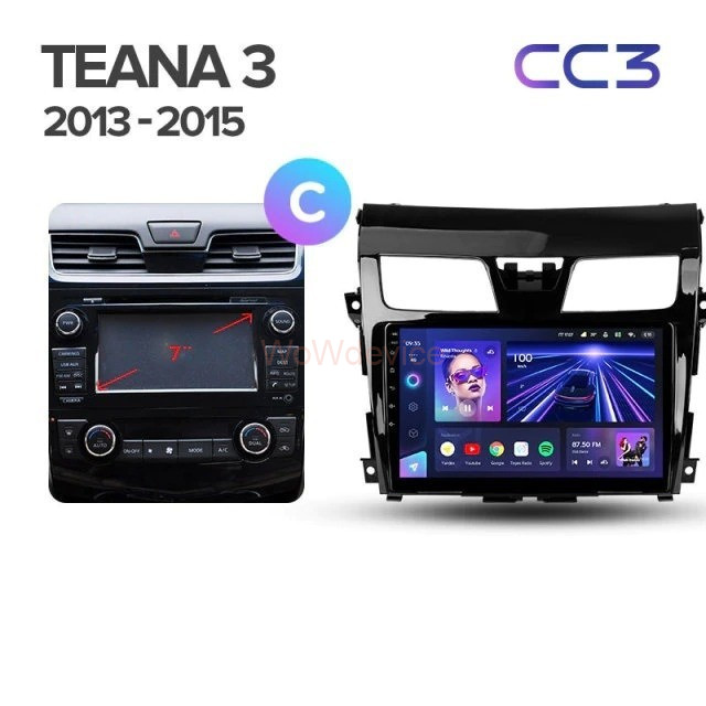 Штатная магнитола Teyes CC3 360 6/128 Nissan Teana J33 (2013-2015) Тип-B