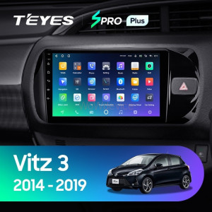Штатная магнитола Teyes SPRO Plus 6/128 Toyota Vitz III XP130 (2014-2019) Правый руль