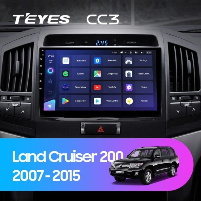 Штатная магнитола Teyes CC3 360 6/128 Toyota Land Cruiser 11 200 (2007-2015) Тип-C