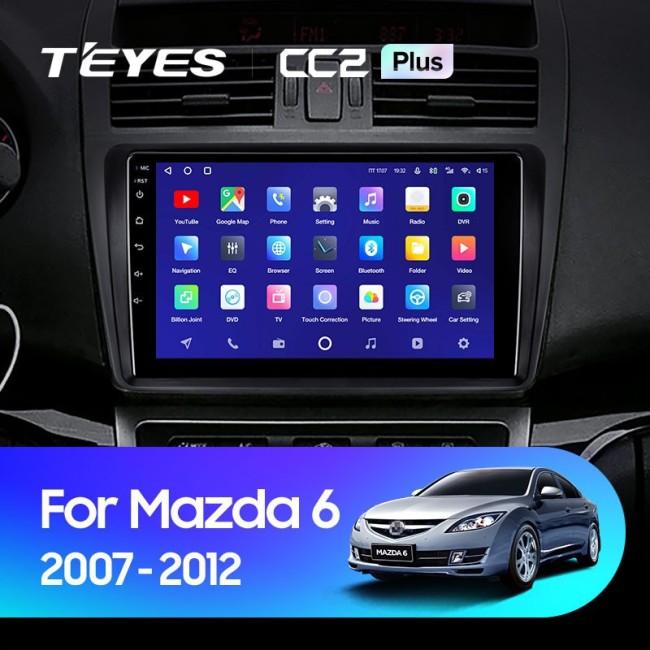 Штатная магнитола Teyes CC2L Plus 1/16 Mazda 6 2 GH (2007-2012)