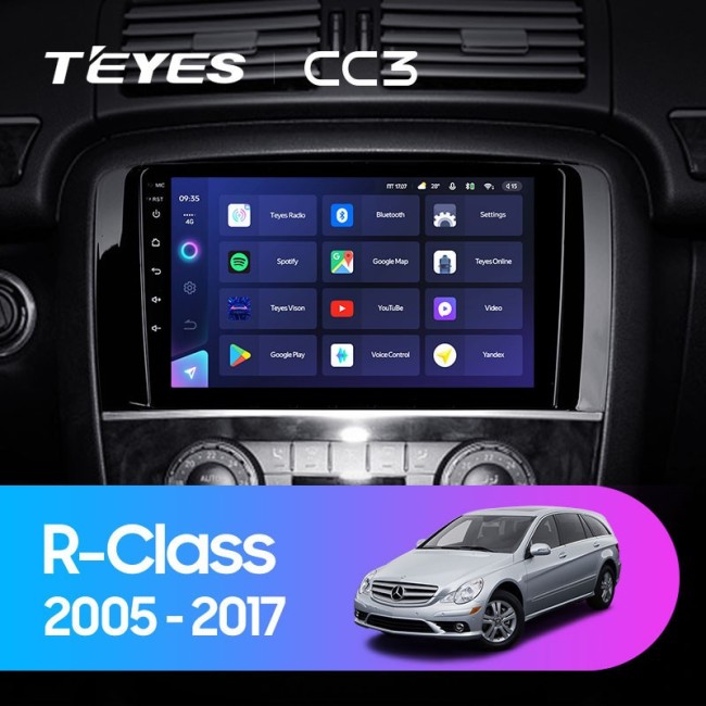 Штатная магнитола Teyes CC3 4/64 Mercedes Benz R-Class W251 R280 R300 R320 (2005-2009)