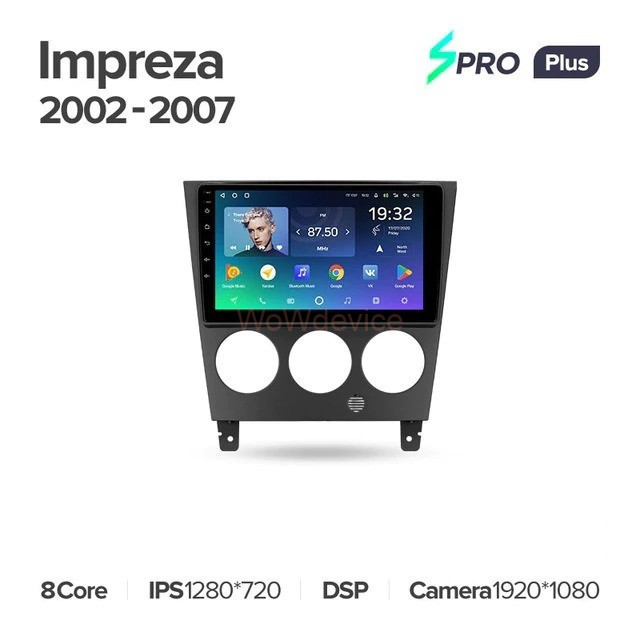 Штатная магнитола Teyes SPRO Plus 4/64 Subaru Impreza GD GG 2002-2007 Штатная магнитола Teyes SPRO Plus 4/64 Subaru Impreza GD GG 2002-2007