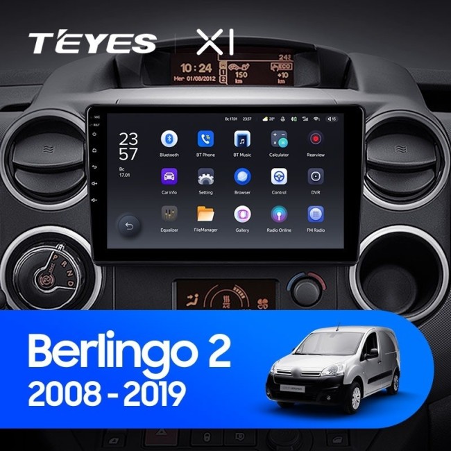 Штатная магнитола Teyes X1 4G 2/32 Citroen Berlingo 2 B9 (2008-2019)