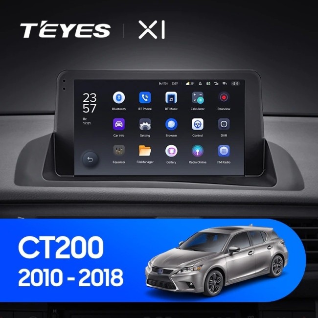 Штатная магнитола Teyes X1 4G 2/32 Lexus CT CT200 CT200h (2010-2018)