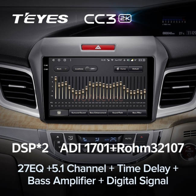 Штатная магнитола Teyes CC3 2K 4/64 Honda Jade (2015-2020) Правый руль Штатная магнитола Teyes CC3 2K 4/64 Honda Jade (2015-2020) Правый руль