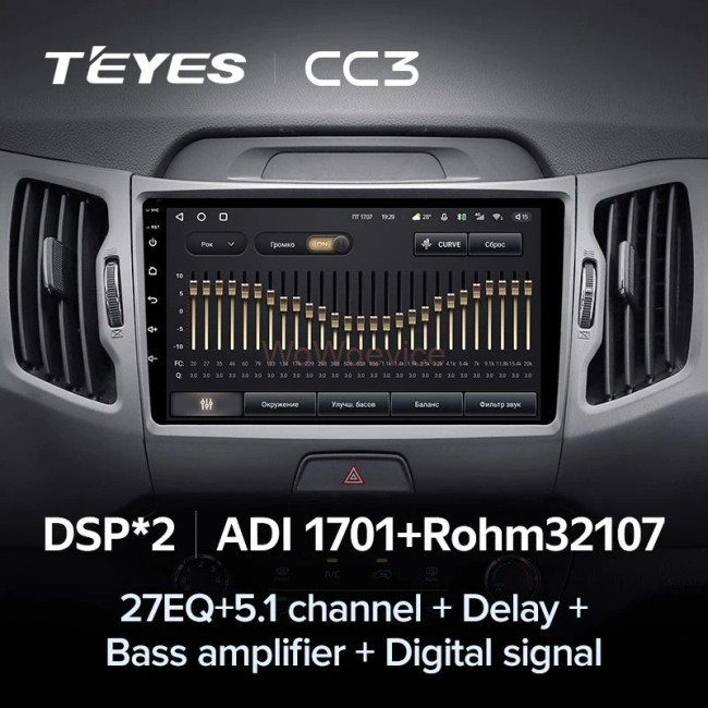 Штатная магнитола Teyes CC3 360 6/128 Kia Sportage 3 SL (2010-2016) Тип-B