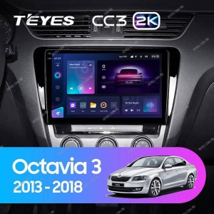 Штатная магнитола Teyes CC3 2K 4/64 Skoda Octavia 3 A7 (2013-2018) Тип-A