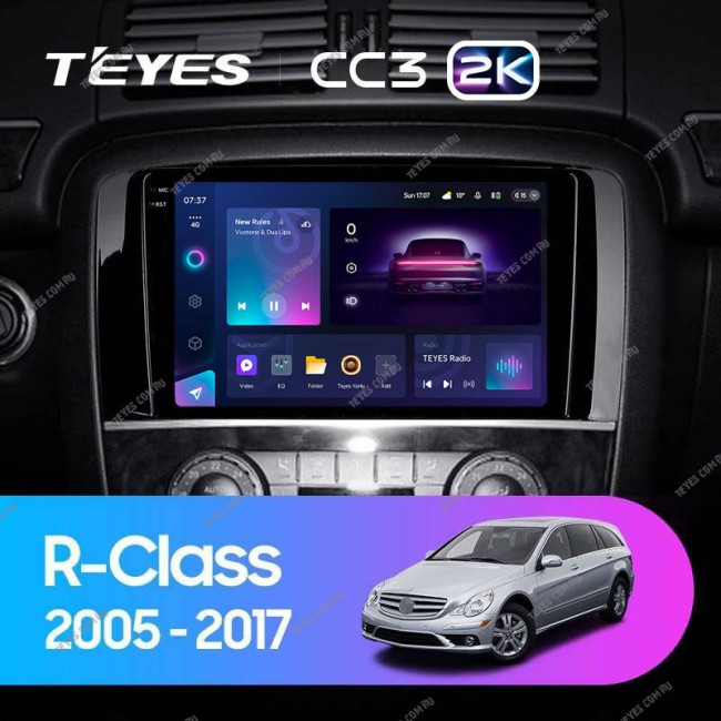 Штатная магнитола Teyes CC3 2K 6/128 Mercedes-Benz R-Class W251 R280 R300 R320 (2005-2017) F2