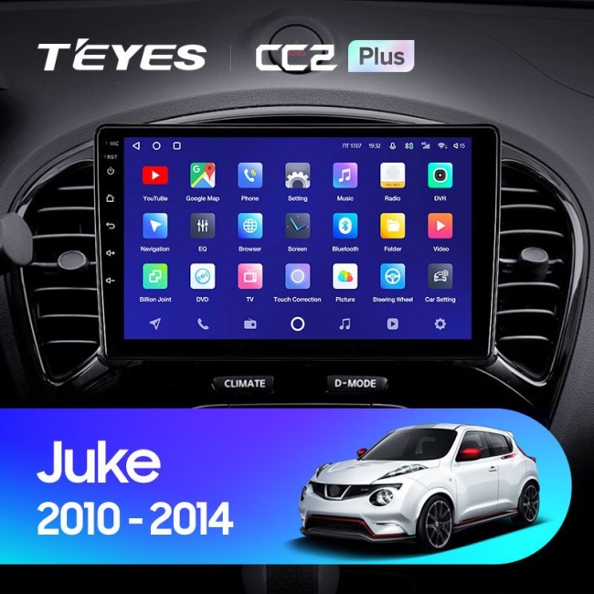 Штатная магнитола Teyes CC2 Plus 4/64 Nissan Juke (2010-2014)