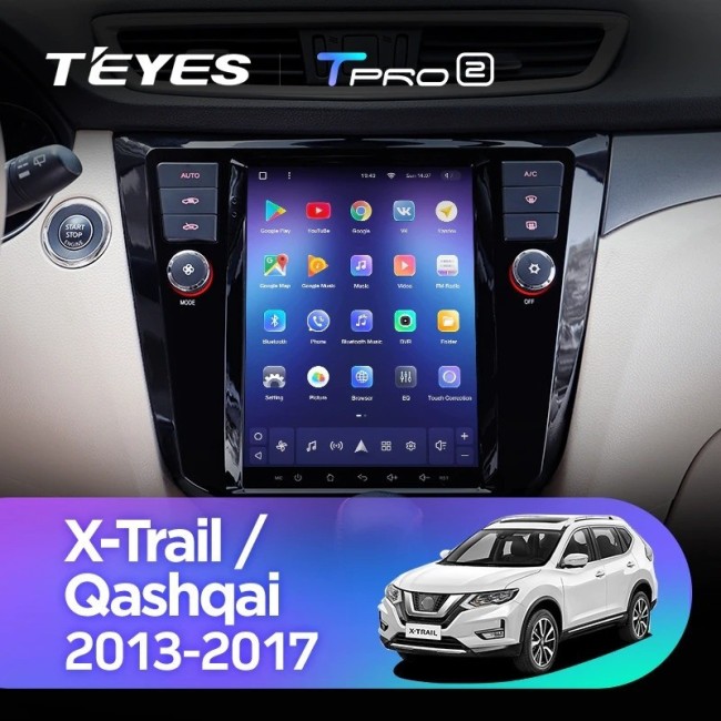 Штатная магнитола Tesla style Teyes TPRO 2 3/32 Nissan X-Trail T32 (2013-2017) Тип-AВ