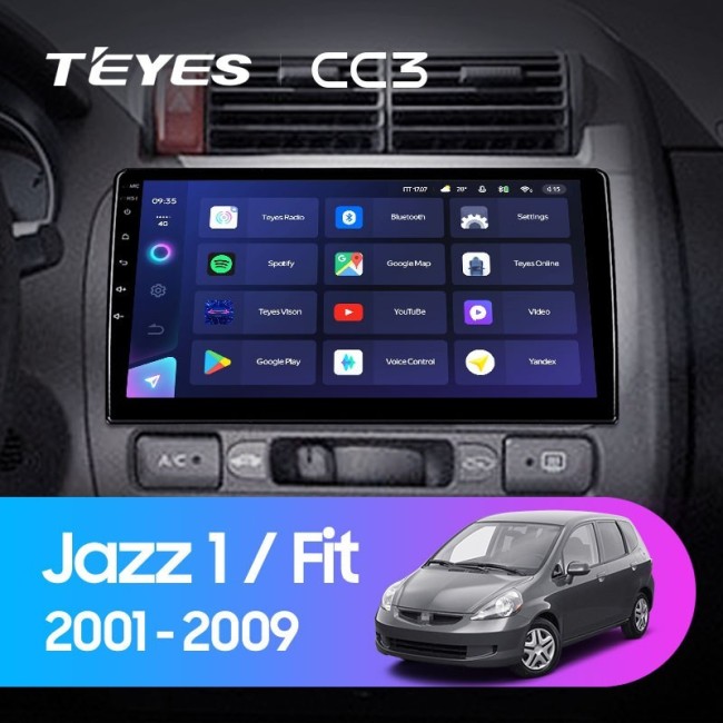 Штатная магнитола Teyes CC3 4/64 Honda Jazz 1 (2001-2009)