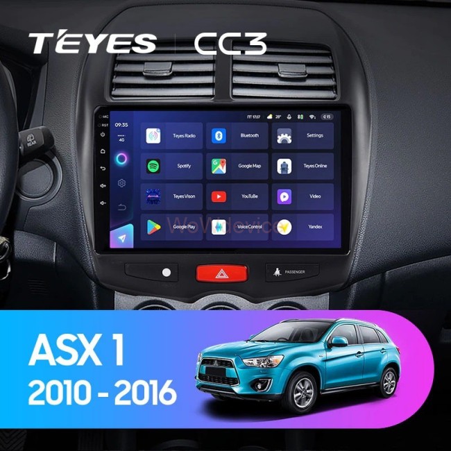 Штатная магнитола Teyes CC3L 4/32 Mitsubishi ASX 1 (2010-2016) Тип-B