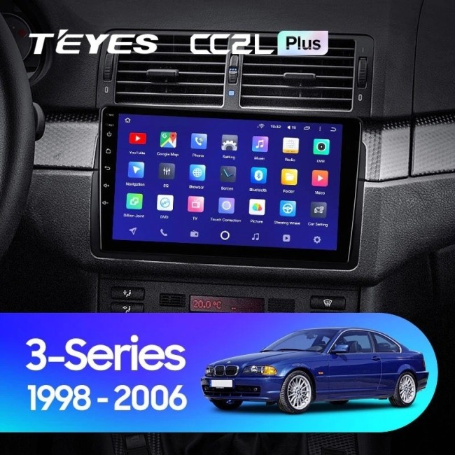 Штатная магнитола Teyes CC2 Plus 6/128 BMW 3-Series E46 (1998-2006)