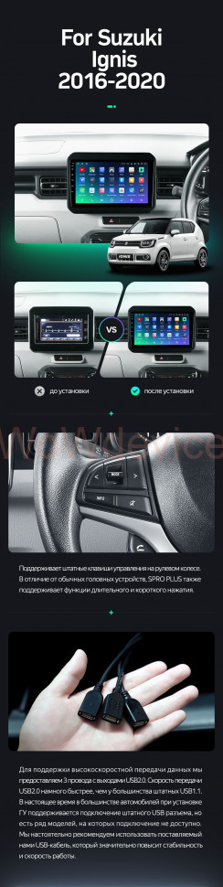 Штатная магнитола Teyes SPRO Plus 4/64 Suzuki Ignis (2016-2020)