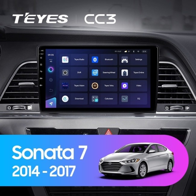 Штатная магнитола Teyes X1 4G 2/32 Hyundai Sonata 7 LF (2014-2017) Тип-B