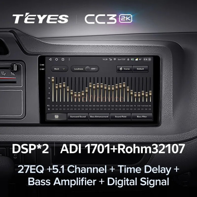 Штатная магнитола Teyes CC3 2K 6/128 Toyota Coaster (2013-2015)