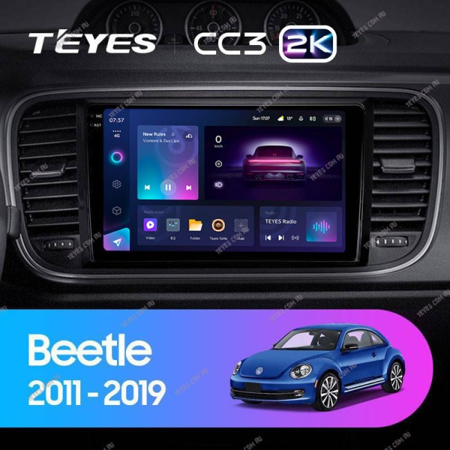 Штатная магнитола Teyes CC3 2K 3/32 Volkswagen Beetle A5 (2011-2019)