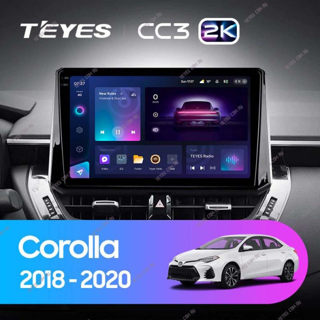 Штатная магнитола Teyes CC3 2K 6/128 Toyota Corolla 12 (2018-2020)